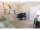 Well-lit home office featuring neutral walls, stylish art, and a functional workspace at 1509 Ne 50Th Ter, Ocala, FL 34470