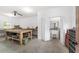 Spacious garage area featuring built-in workbenches, ample storage, and a convenient utility sink at 20921 Sw 36Th St, Dunnellon, FL 34431
