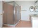 Bathroom featuring a glass shower and vanity sink at 347 Oak Lane Dr, Ocala, FL 34472