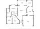 Detailed floor plan of the home, showcasing the layout of the rooms, including the bedrooms, bathrooms, kitchen, and living spaces at 347 Oak Lane Dr, Ocala, FL 34472