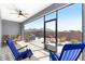 Relaxing screened patio with comfortable seating, ceiling fan, and views of the backyard at 4411 Nw 53Rd Ct, Ocala, FL 34482