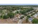 This aerial view captures the layout of a neighborhood with spacious lots and mature trees at 4624 Se 32Nd Pl, Ocala, FL 34480