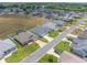 Community aerial view highlighting homes with sidewalks and lawns at 4743 Nw 11Th Ct, Ocala, FL 34475