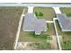 Birds-eye view of a single Gathering home highlighting the backyard and neighborhood at 9 Walnut Run, Ocala, FL 34480