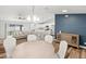 Open floor plan with a modern kitchen, dining area, and living space, ideal for entertaining and Gathering gatherings at 9 Walnut Run, Ocala, FL 34480