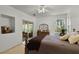 Bright bedroom boasting natural light, wood floors, and an outdoor view at 9565 Sw 194Th Cir, Dunnellon, FL 34432