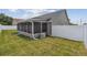 Backyard with screened in porch and fenced in yard at 1317 Ravida Woods Dr, Apopka, FL 32703