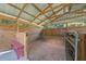 Barn interior with wood paneling, open stall, and plenty of space for horses to roam freely at 13232 Ne 39Th Ter, Anthony, FL 32617