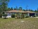 Inviting single-story home with a charming facade and lush, overgrown landscaping at 15920 Sw 49Th Court Rd, Ocala, FL 34473