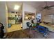 View of the combined open-concept living room and kitchen, allowing for easy gathering and entertaining at 15920 Sw 49Th Court Rd, Ocala, FL 34473