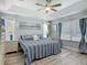 Bright bedroom with soft blue accents and a cozy, beachy, and inviting ambiance at 16954 Se 93Rd Cuthbert Cir, The Villages, FL 32162