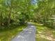 Long driveway surrounded by mature trees and lush landscaping at 400 Se 90Th St, Ocala, FL 34480