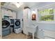 This laundry room features a sink, toilet, washer, and dryer at 400 Se 90Th St, Ocala, FL 34480