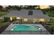 Backyard with a pool and outdoor seating, perfect for entertaining at 5326 Nw 76Th Ct, Ocala, FL 34482