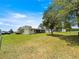 Expansive backyard featuring mature trees, a shed, and ample green space perfect for outdoor activities at 6263 Sw 107Th St, Ocala, FL 34476