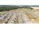 Wide aerial view of a neighborhood displaying its houses, roads and community planning, showing well-maintained infrastructure at 6342 Sw 77Th Ave, Ocala, FL 34474