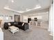 Living room with recessed lighting, a ceiling fan, open floor plan and view into the kitchen at 6342 Sw 77Th Ave, Ocala, FL 34474