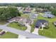 An aerial view of the community with well-maintained lawns and tree lined streets on a sunny day at 6858 Sw 111Th Loop, Ocala, FL 34476