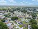 Expansive aerial view showing the neighborhood layout, mature trees and blue skies at 6858 Sw 111Th Loop, Ocala, FL 34476
