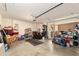 Large garage with high ceilings, ample storage space, and a variety of organizational features at 6858 Sw 111Th Loop, Ocala, FL 34476