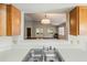 Kitchen sink with a view into the living room at 9093 Sw 91St Cir, Ocala, FL 34481