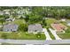 Aerial view of a well-maintained home with a pool, spacious yard, and mature trees at 4966 Sw 107Th Loop, Ocala, FL 34476