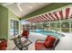 Inviting screened-in lanai with comfortable seating and a private pool, perfect for outdoor relaxation and entertainment at 4966 Sw 107Th Loop, Ocala, FL 34476