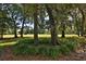 Scenic view of a lush green lawn framed by mature trees with hanging moss, creating a tranquil and natural setting at 7939 Se 12Th Cir, Ocala, FL 34480