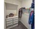 Well-organized closet with drawers and shelves for maximum storage convenience at 1114 Brimstone Cir, Winter Haven, FL 33884
