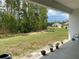 View from covered patio of expansive backyard and neighboring homes at 12 Hickory Course Way, Ocala, FL 34472