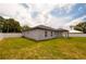 The backyard features a well-maintained lawn, white fence, and a covered patio, perfect for outdoor entertaining at 12180 Se 89Th Ter, Belleview, FL 34420