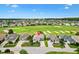 Aerial view of a residential neighborhood within a golf course community, showcasing well-maintained homes at 12255 Se 177Th Loop, Summerfield, FL 34491