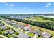 Aerial view showcasing a neat residential area with well-maintained lawns and mature trees at 17902 Se 115Th Cir, Summerfield, FL 34491