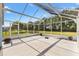 Spacious screened lanai with ample room for seating and entertaining, overlooking the backyard at 17902 Se 115Th Cir, Summerfield, FL 34491