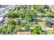 Aerial view of a neighborhood with tree-lined streets, surrounded by commercial buildings and bustling roads at 426 Sw 13Th St, Ocala, FL 34471