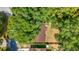 Aerial shot displays the property's roof and its green surroundings at 5737 Nw 65Th Pl, Ocala, FL 34482