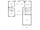 Detailed floor plan showcasing the layout and dimensions of the house, including bedrooms, bathrooms, and living spaces at 60 Hemlock Trl, Ocala, FL 34472