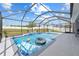 Screened-in pool with patio space and an adjacent, grassy yard at 9940 Sw 45Th Ave, Ocala, FL 34476