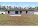 Back of the house shows the sliding glass doors and windows to the backyard, new construction at 13349 Sw 113Th Pl, Dunnellon, FL 34432