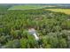 Stunning aerial view of home nestled in lush greenery showcasing the serene surroundings at 23163 Nw Shamrock Ave, Dunnellon, FL 34431
