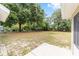 Large backyard with mature trees and a view of the patio at 4886 Nw 30Th Pl, Ocala, FL 34482