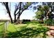 Lush backyard with mature trees, a fenced perimeter, and open views, offering a private, peaceful outdoor area at 5351 Sw 80Th Pl, Ocala, FL 34476