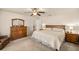 Comfortable bedroom featuring a ceiling fan and light-colored walls at 6436 Sw 44Th Ct, Ocala, FL 34474
