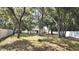 Spacious backyard with mature trees creating a serene, shaded area at 9 Pine Radial Ct, Ocala, FL 34472