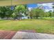 Spacious backyard featuring playground equipment and fenced perimeter, perfect for Gathering activities at 116 Nw 17Th Pl, Ocala, FL 34475