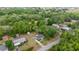 Aerial view of the property showing the house, surrounding trees, and nearby buildings at 13102 Se 101St Ave, Belleview, FL 34420