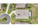 Aerial view of well-maintained home and yard, featuring a screened-in patio at 1427 Sw 161St St, Ocala, FL 34473