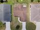 Aerial view showing roof and landscaping; highlighting curb appeal of home and surrounding properties at 2594 Berrington Loop, The Villages, FL 32162