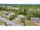 Home aerial view showcasing a charming neighborhood with mature landscaping at 8449 Sw 105Th Pl, Ocala, FL 34481