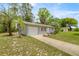 Charming single-story home featuring a one car garage and a well-maintained front yard with mature trees at 8449 Sw 105Th Pl, Ocala, FL 34481